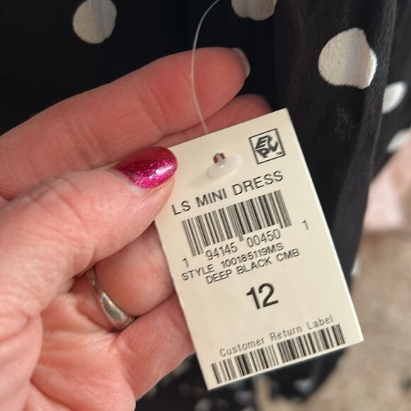 NWT ON 34th Polka Dot Dress(size 12) - Picture 6 of 8